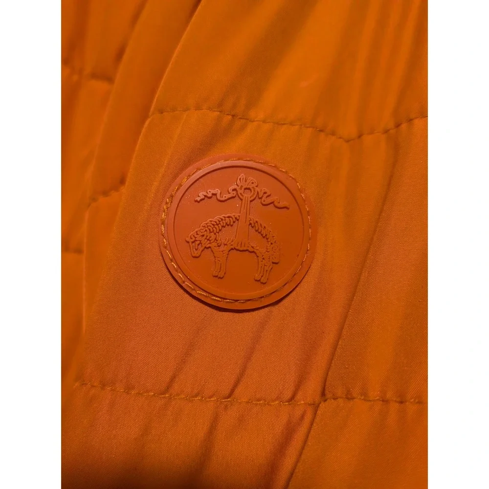 Brooks Brothers Reversible Puffer Jacket Mens XL Orange Navy Thermore 100185121 - Picture 5 of 12